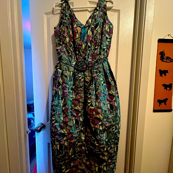 Vintage Tatyanna Art Deco Pinup Dress - Picture 2 of 5